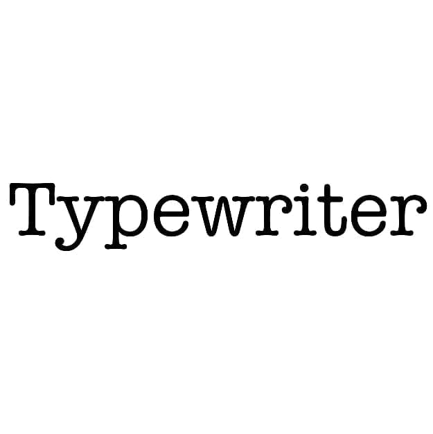 Typewriter Font