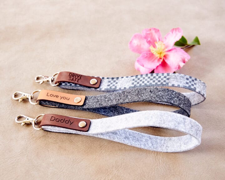 Personalised Felt Wristlet