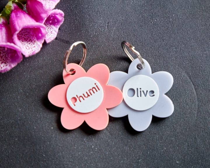Acrylic Flower Keyring for Kids